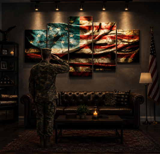 5 Panel Freedom Waves Flag