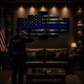 5 Panel Thin Blue Line Canvas